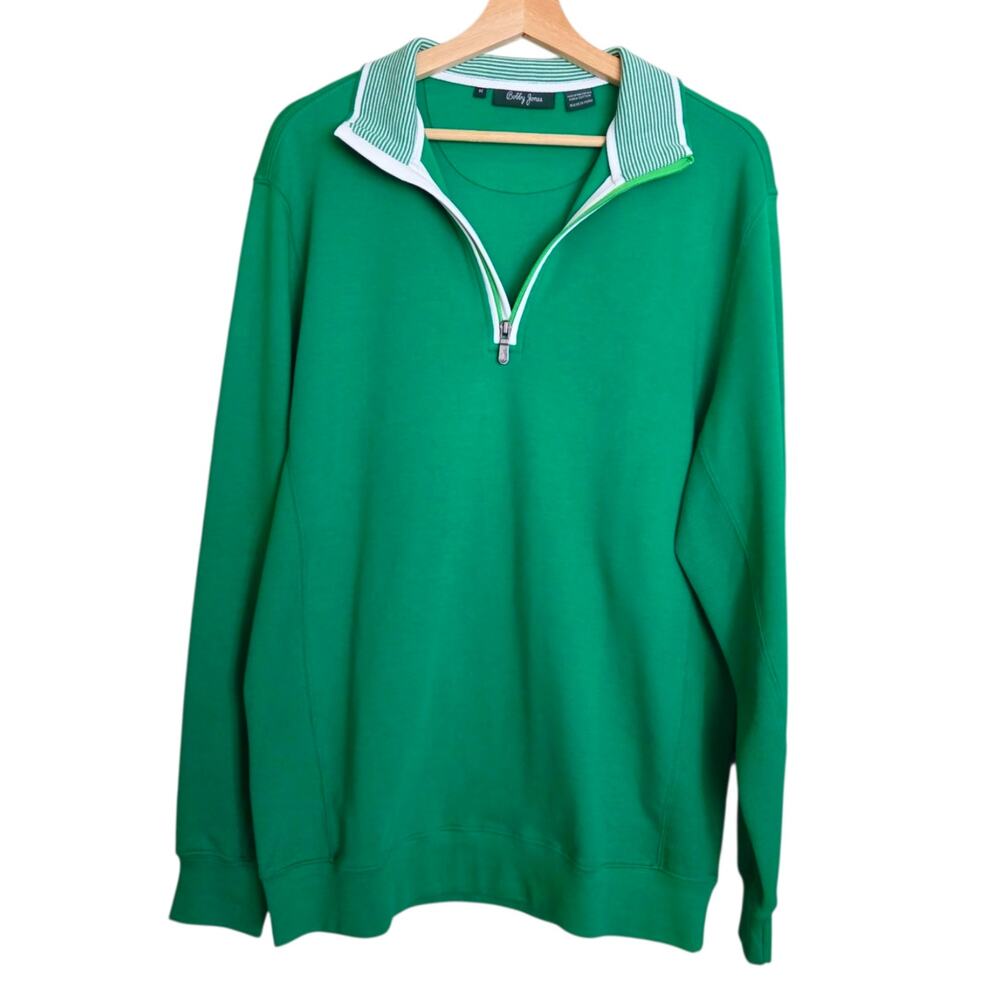 Bobby Jones | 100% Peruvian Pima Cotton Quarter Zip Pullover Preppy Sweater Golf
